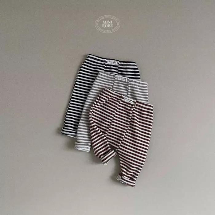 Mini Robe - Korean Baby Fashion - #babyboutiqueclothing - Stripes Leggings - 4