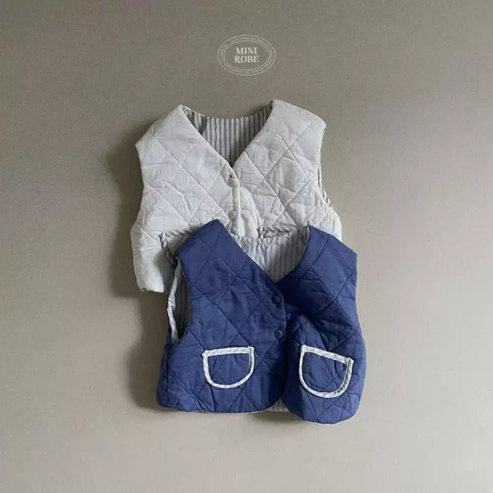 Mini Robe - Korean Baby Fashion - #babyclothing - Reversible Vest - 2