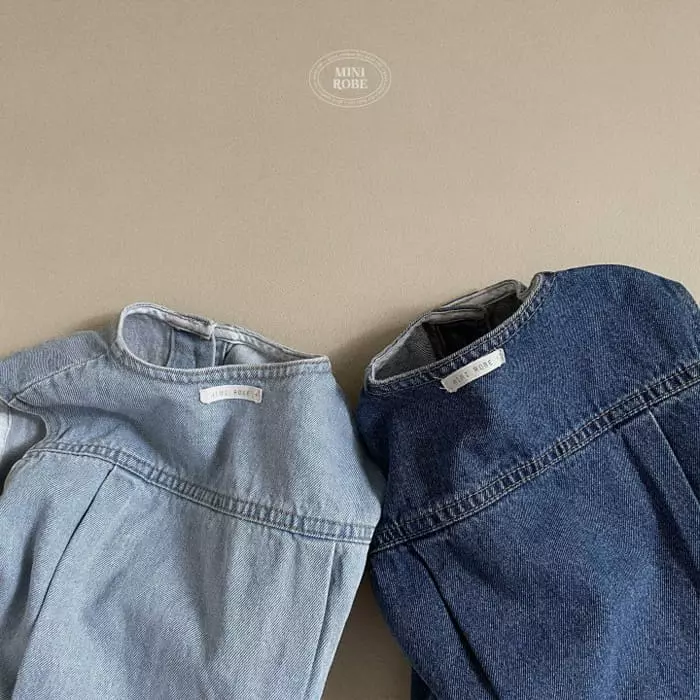 Mini Robe - Korean Baby Fashion - #babyclothing - Bijo Denim Vest - 9