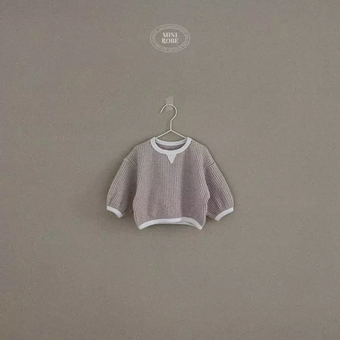 Mini Robe - Korean Baby Fashion - #babyclothing - Big Waffle Sweatshirt - 5