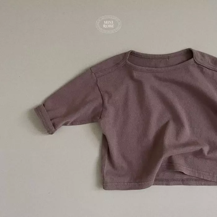 Mini Robe - Korean Baby Fashion - #babyfashion - Peach Piping Tee - 6