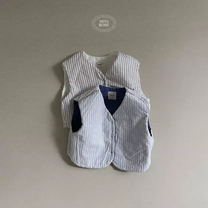 Mini Robe - Korean Baby Fashion - #babyfashion - Reversible Vest - 3