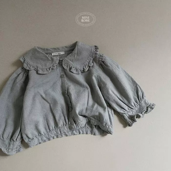 Mini Robe - Korean Baby Fashion - #babyfashion - Peach Frill Blouse - 12