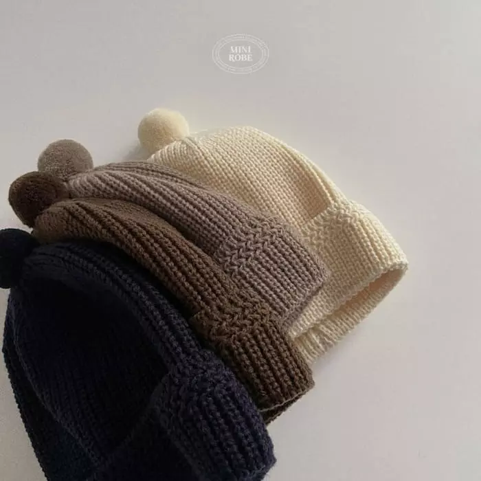 Mini Robe - Korean Baby Fashion - #babyfashion - Pom Pom Beanie 1~3y - 8