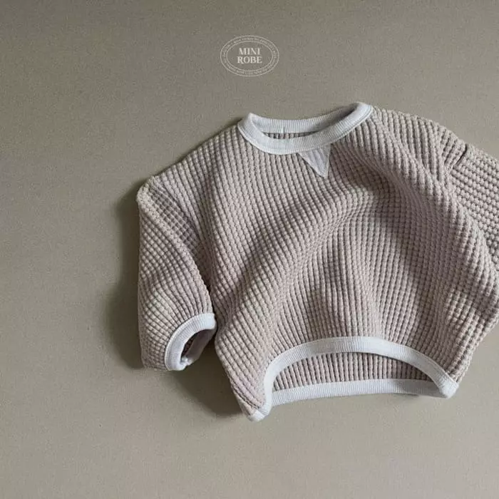 Mini Robe - Korean Baby Fashion - #babyfashion - Big Waffle Sweatshirt - 6