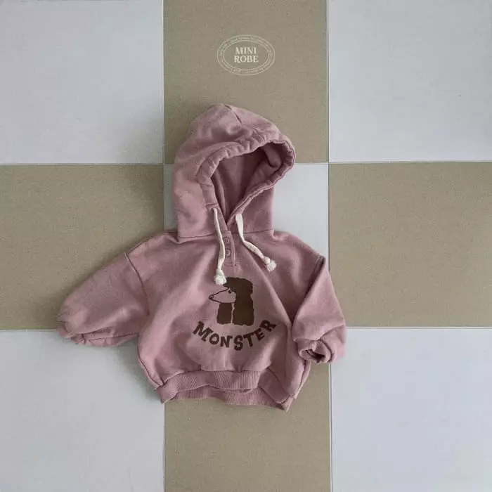 Mini Robe - Korean Baby Fashion - #babyfashion - Monster Hoody Tee - 12