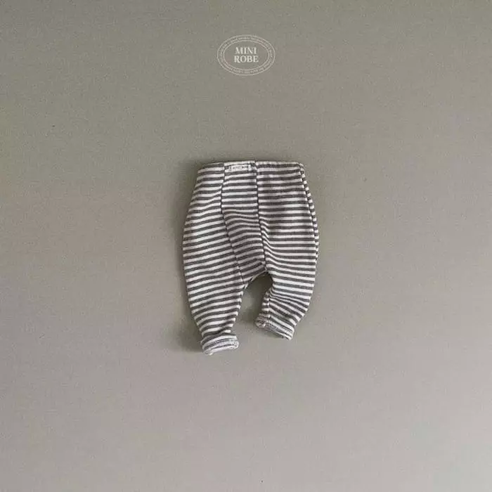 Mini Robe - Korean Baby Fashion - #babyfever - Stripes Leggings - 6