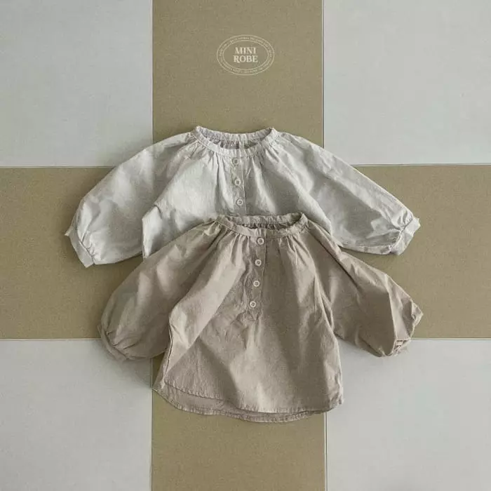 Mini Robe - Korean Baby Fashion - #babyfever - Wave Blouse