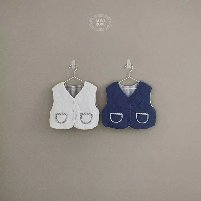 Mini Robe - Korean Baby Fashion - #babyfashion - Reversible Vest - 4