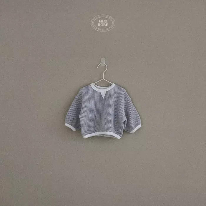 Mini Robe - Korean Baby Fashion - #babyfever - Big Waffle Sweatshirt - 7