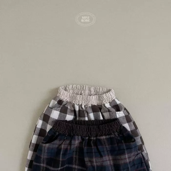Mini Robe - Korean Baby Fashion - #babyfever - Pie Check Pants - 4