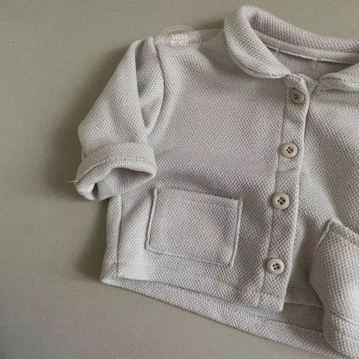 Mini Robe - Korean Baby Fashion - #babygirlfashion - Collar Knit Cardigan - 3