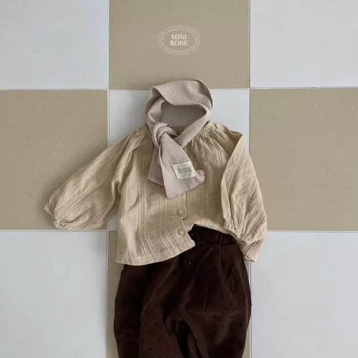 Mini Robe - Korean Baby Fashion - #babygirlfashion - Waffle Muuffler - 9