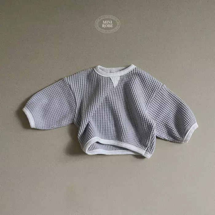 Mini Robe - Korean Baby Fashion - #babygirlfashion - Big Waffle Sweatshirt - 8