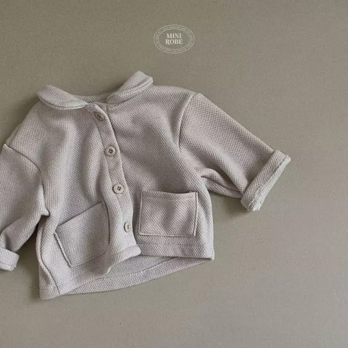 Mini Robe - Korean Baby Fashion - #babygirlfashion - Collar Knit Cardigan - 4
