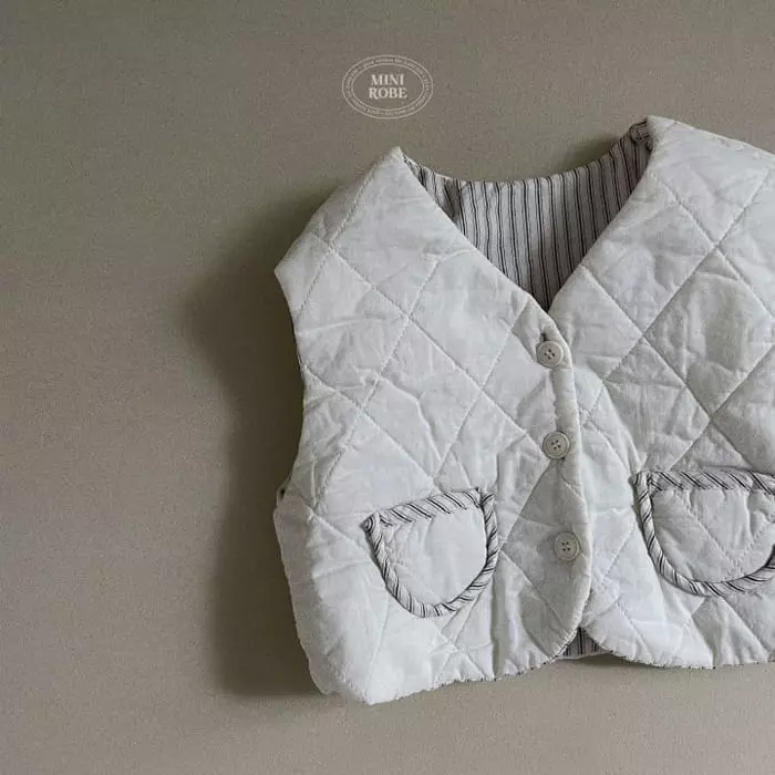Mini Robe - Korean Baby Fashion - #babylifestyle - Reversible Vest - 6