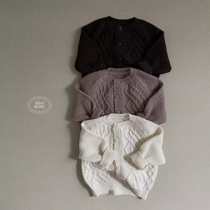 Mini Robe - Korean Baby Fashion - #babylifestyle - Fisher Man Cardigan - 3