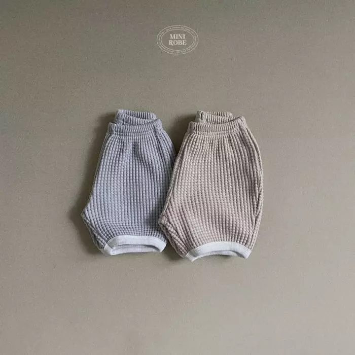 Mini Robe - Korean Baby Fashion - #babylifestyle - Big Waffle Pants - 8