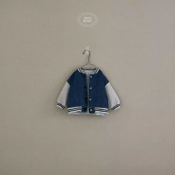 Mini Robe - Korean Baby Fashion - #babylifestyle - Denim Banding Jumper - 2