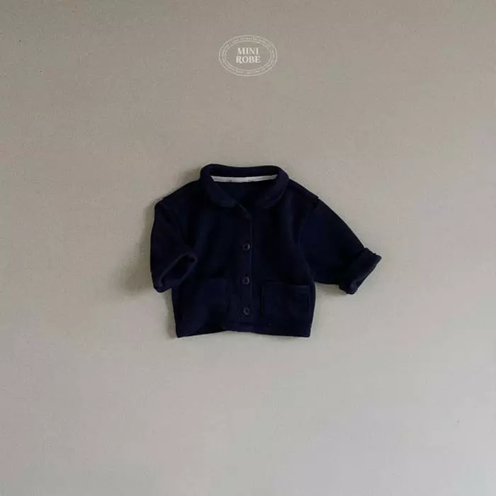 Mini Robe - Korean Baby Fashion - #babyoninstagram - Collar Knit Cardigan - 5