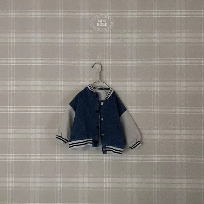 Mini Robe - Korean Baby Fashion - #babyoninstagram - Denim Banding Jumper - 3