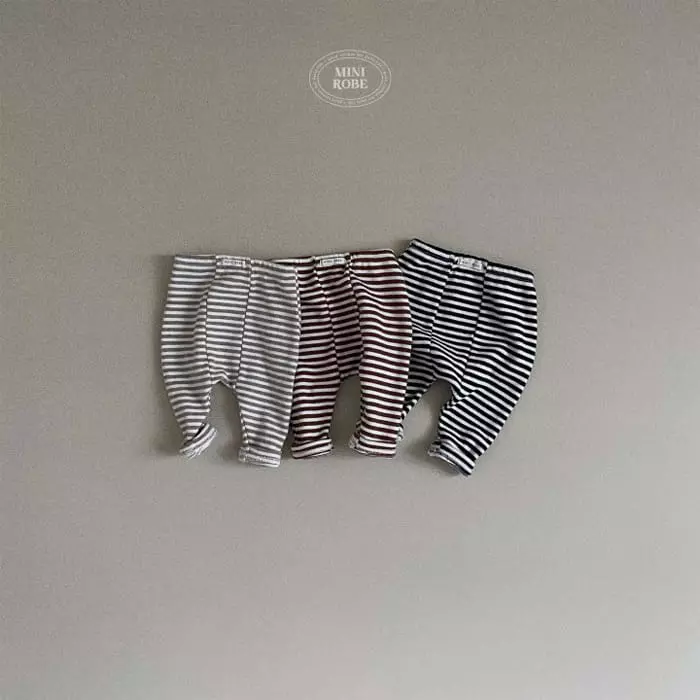 Mini Robe - Korean Baby Fashion - #babyootd - Stripes Leggings - 10