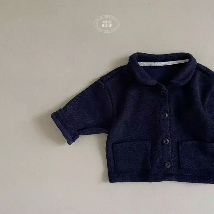 Mini Robe - Korean Baby Fashion - #babyootd - Collar Knit Cardigan - 6