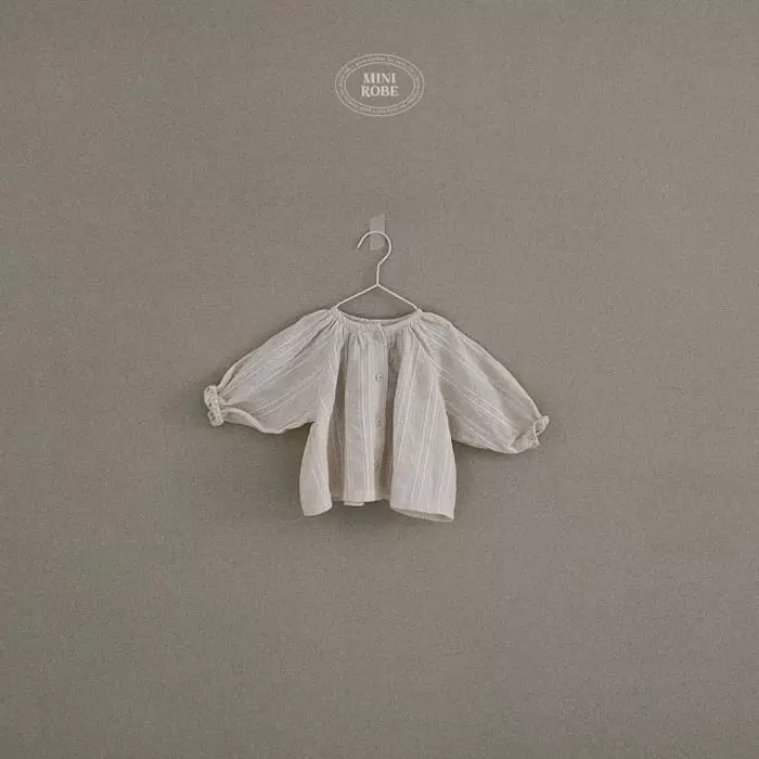 Mini Robe - Korean Baby Fashion - #babyootd - Pumpkin Shirring Blouse - 6