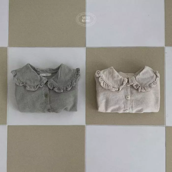Mini Robe - Korean Baby Fashion - #babyootd - Peach Frill Blouse - 2