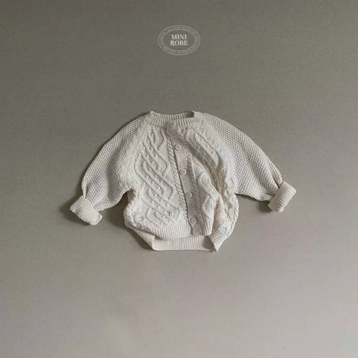 Mini Robe - Korean Baby Fashion - #babyootd - Fisher Man Cardigan - 5
