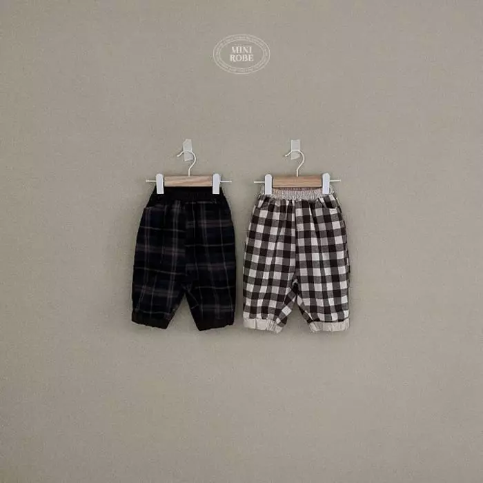 Mini Robe - Korean Baby Fashion - #babyoutfit - Pie Check Pants - 8