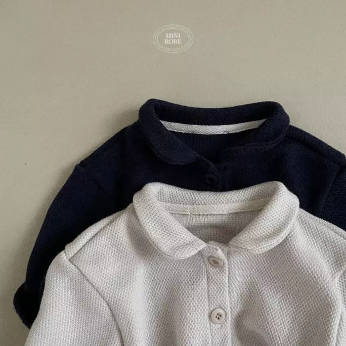 Mini Robe - Korean Baby Fashion - #babyoutfit - Collar Knit Cardigan - 7