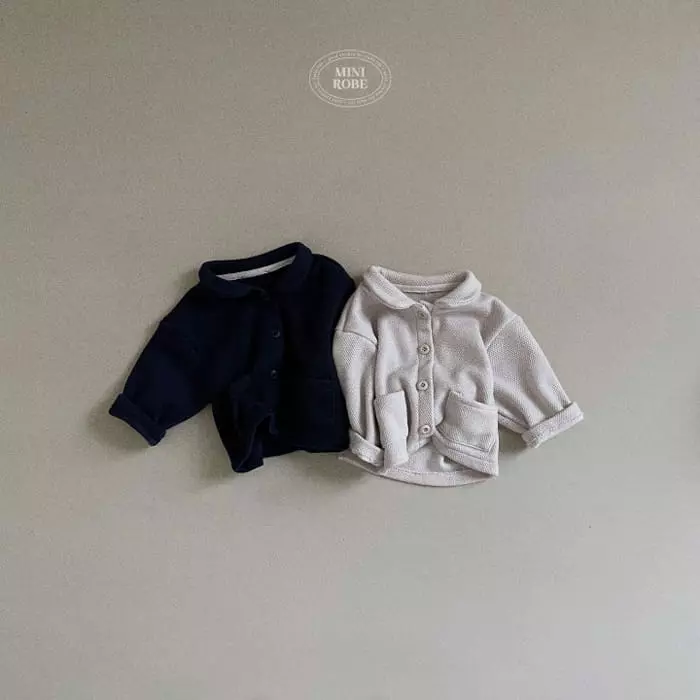 Mini Robe - Korean Baby Fashion - #babyoutfit - Collar Knit Cardigan - 8