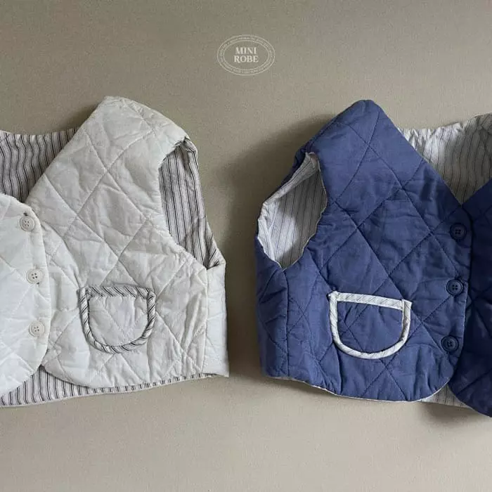 Mini Robe - Korean Baby Fashion - #babyoutfit - Reversible Vest - 9