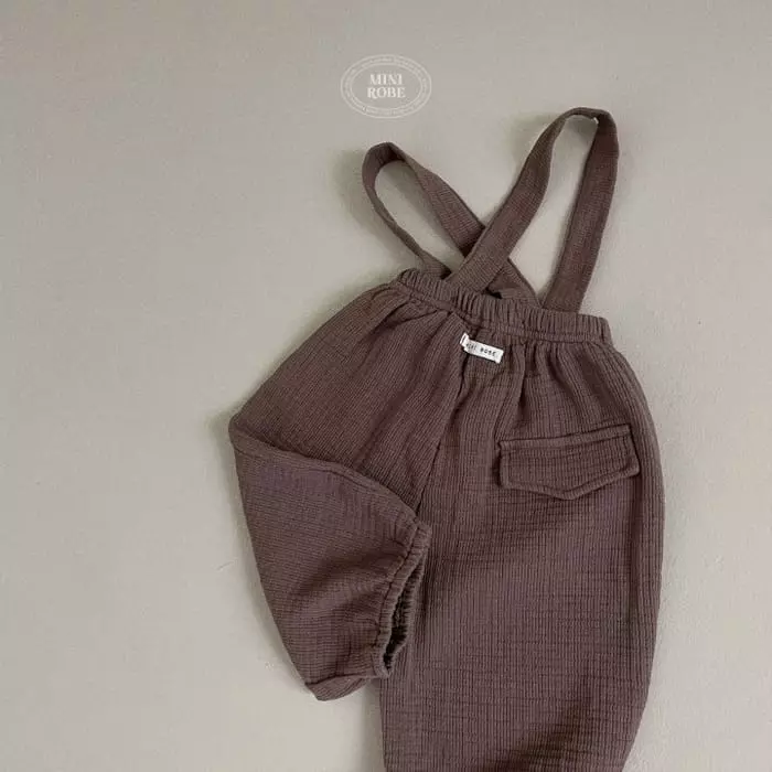 Mini Robe - Korean Baby Fashion - #babyoutfit - Bread Dungarees - 6