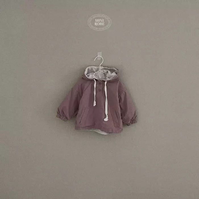 Mini Robe - Korean Baby Fashion - #babyootd - Hoody Anorak - 4