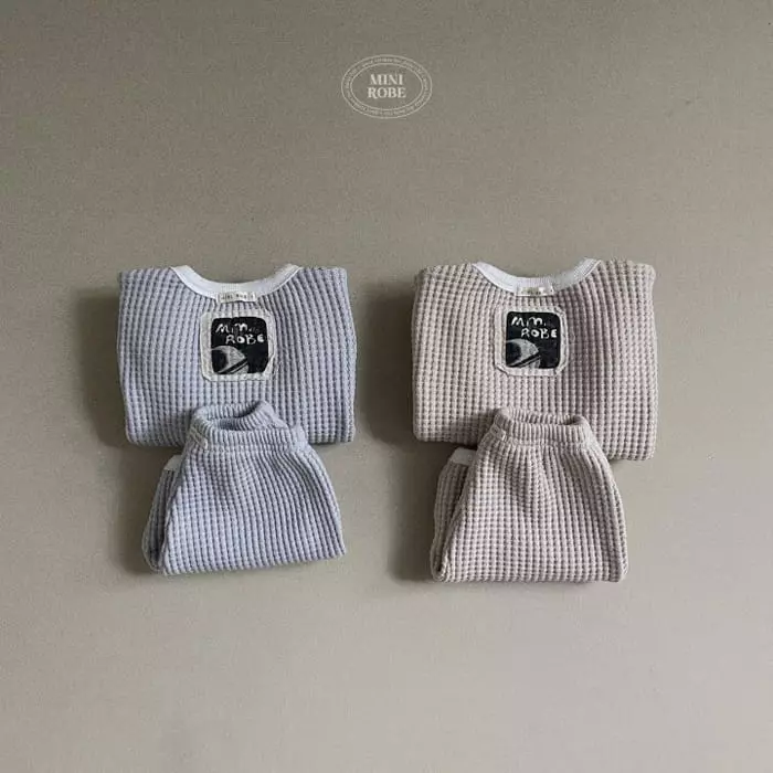 Mini Robe - Korean Baby Fashion - #babyoutfit - Big Waffle Sweatshirt - 12