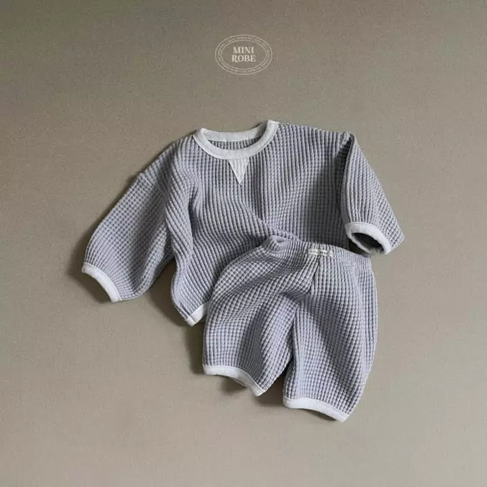Mini Robe - Korean Baby Fashion - #babyoutfit - Big Waffle Pants - 11