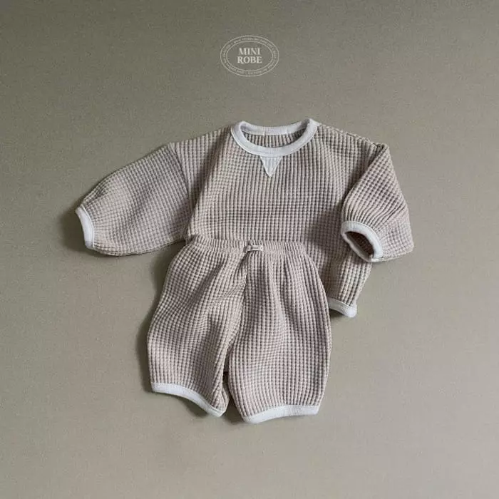 Mini Robe - Korean Baby Fashion - #babyoutfit - Big Waffle Pants - 12