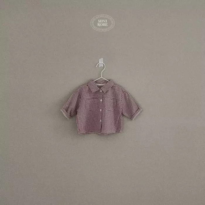 Mini Robe - Korean Baby Fashion - #babywear - Mini Check Shirt - 7
