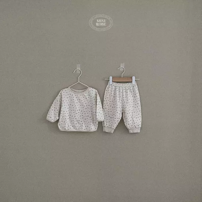 Mini Robe - Korean Baby Fashion - #babyoutfit - Star Night Top Bottom Set - 4
