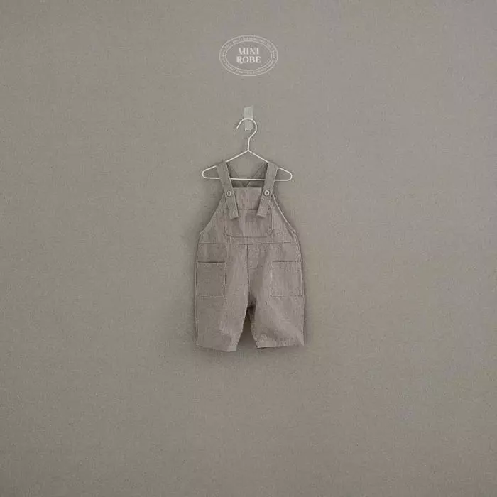 Mini Robe - Korean Baby Fashion - #babywear - Stripes Overalls - 3