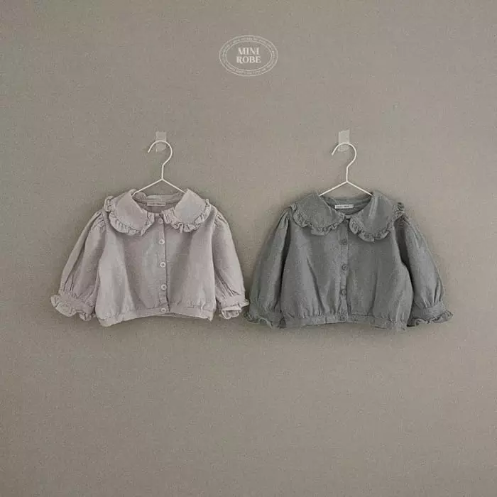Mini Robe - Korean Baby Fashion - #babywear - Peach Frill Blouse - 5