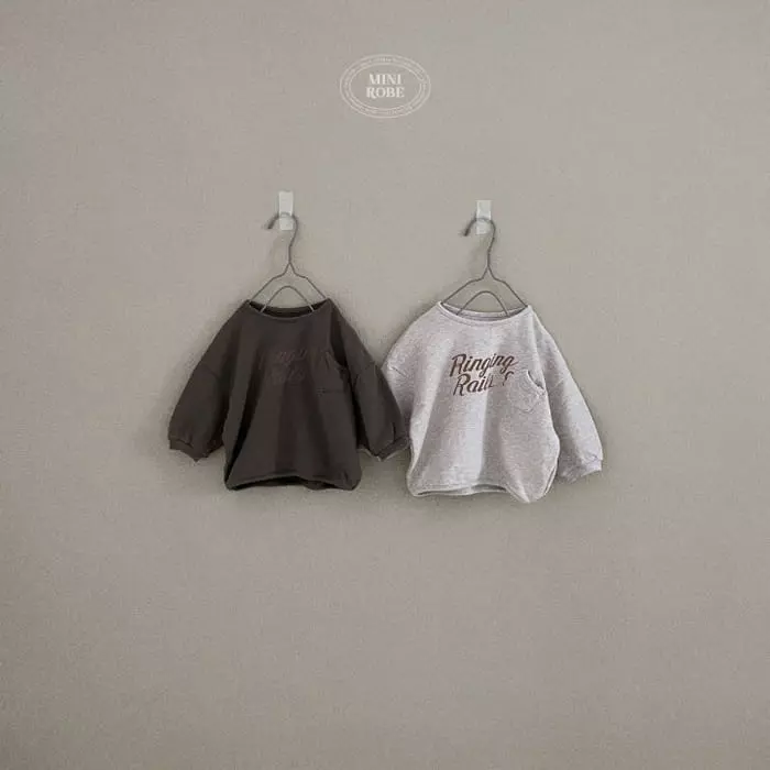 Mini Robe - Korean Baby Fashion - #onlinebabyboutique - Pocket Loose Sweatshirt - 3
