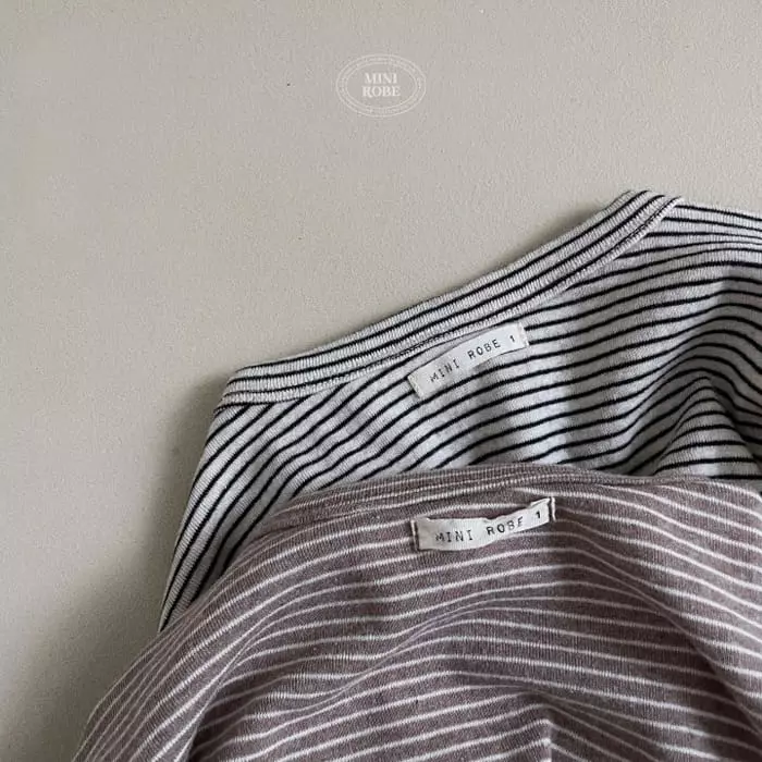 Mini Robe - Korean Baby Fashion - #onlinebabyshop - Pin Stripes Shirring Tee - 7