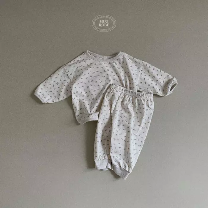 Mini Robe - Korean Baby Fashion - #onlinebabyshop - Star Night Top Bottom Set - 6