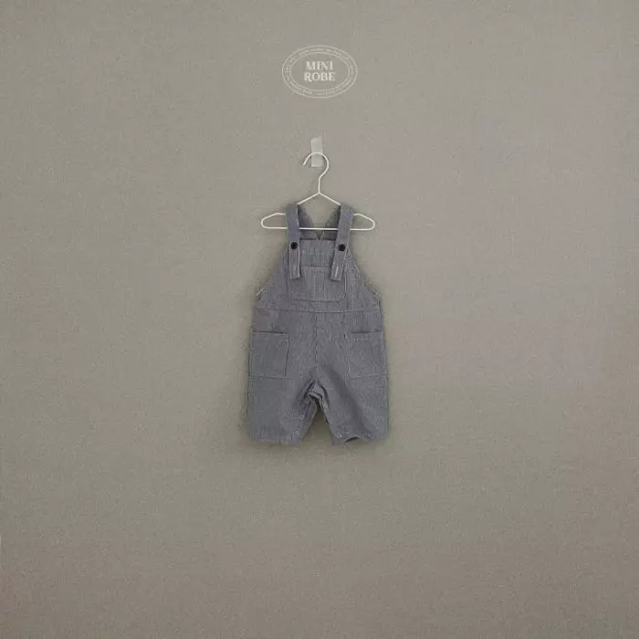 Mini Robe - Korean Baby Fashion - #onlinebabyshop - Stripes Overalls - 5