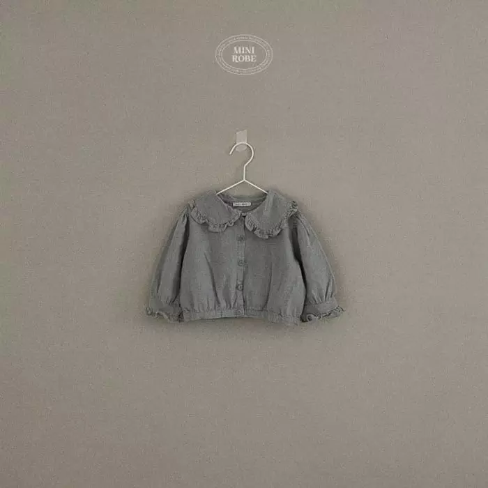 Mini Robe - Korean Baby Fashion - #onlinebabyshop - Peach Frill Blouse - 7