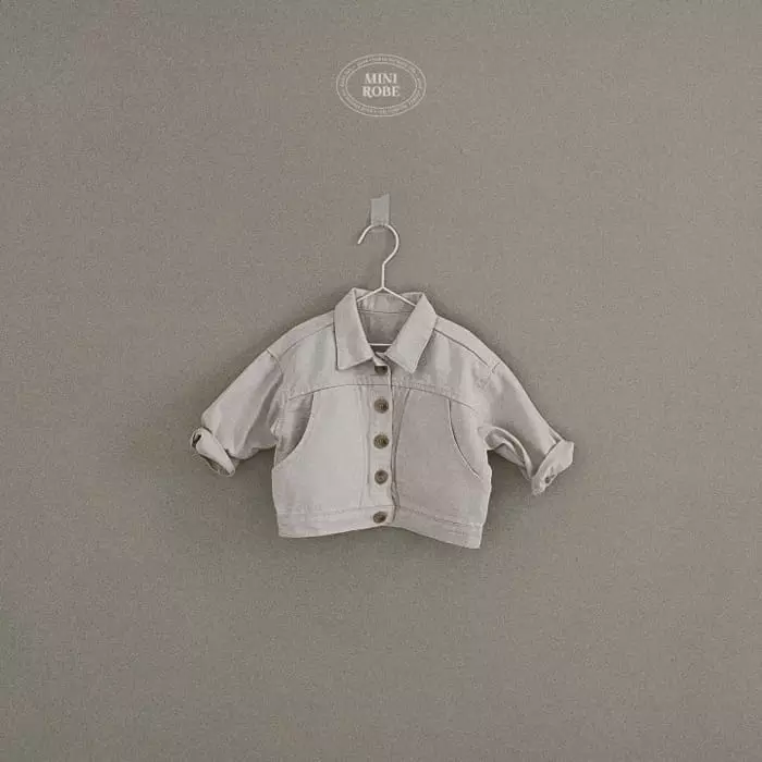 Mini Robe - Korean Baby Fashion - #onlinebabyshop - Pocket Denim Jacket - 6