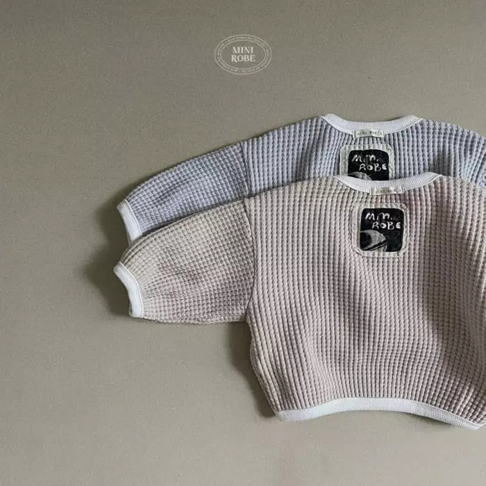 Mini Robe - Korean Baby Fashion - #onlinebabyshop - Big Waffle Sweatshirt